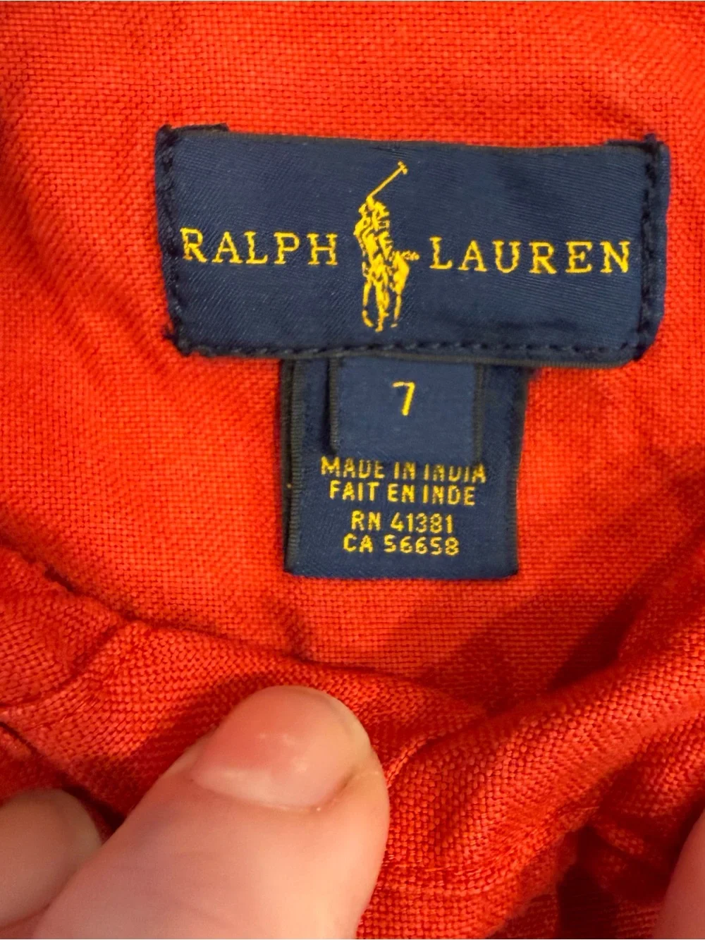 Ralph Lauren Boys Big Pony Button Down Oxford Shirt Red Sz 7 NWT